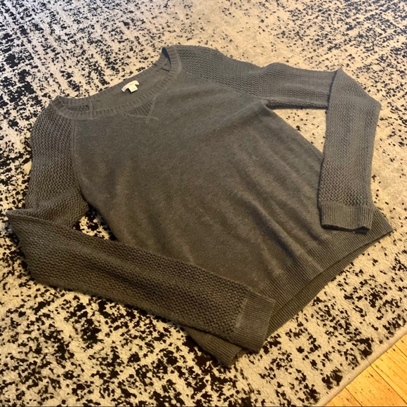 Small TALL Sweater with Open Knit Sleeves - Picture 2 of 8